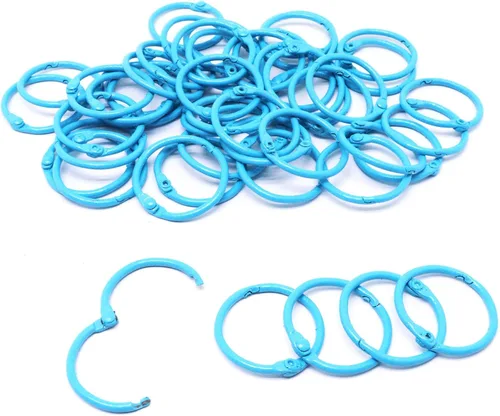 Vista 14 de Anillos pequeños para carpeta de 1 pulgada, anillos para libros 100 piezas, anillos para tarjetas flash, anillos para tarjetas de índice, anillos