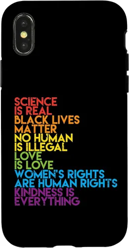 Vista 5 de Science is Real Black Lives Matter Rainbow LGBT Pride Gift Case for iPhone 17
