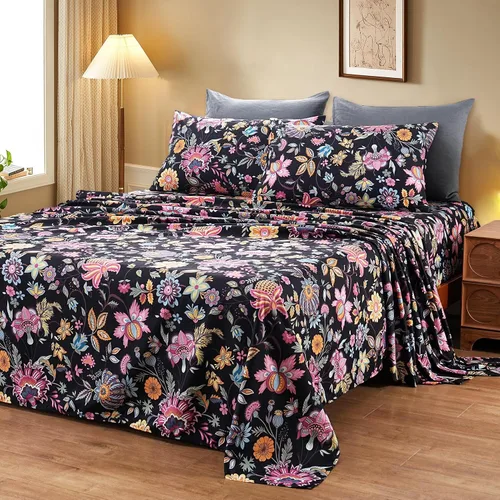 Vista 14 de Bedlifes Juego de sábanas refrescantes de 3 piezas tamaño individual con mezcla de rayón derivado de bambú, suave y transpirable, bolsillo profundo