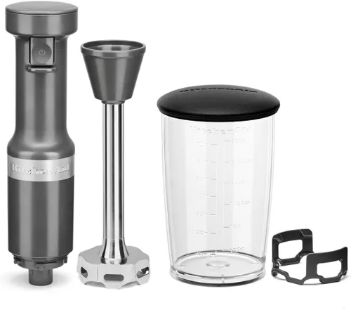 Vista 3 de KitchenAid Batidora de mano con cable de velocidad variable KHBV53, gris carbón (paquete de 2)