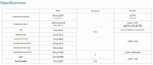 Vista 4 de Sper Scientific Medidor de calidad ambiental de mano, rango ambiente de 0 a 50 grados C, precisión de +/- 1,2 grados C
