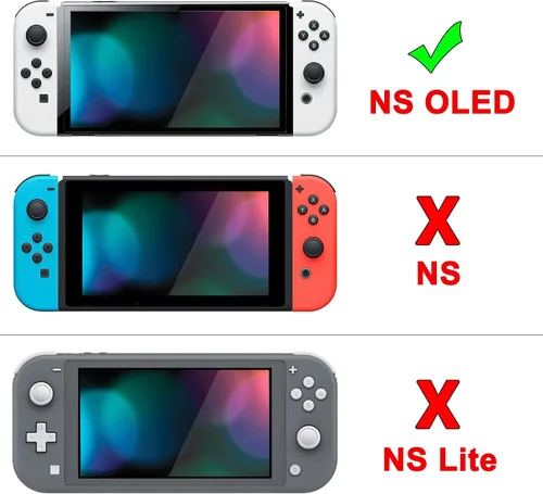 Vista 2 de PlayVital ZealProtect Soft Protective Case Cover for Nintendo Switch OLED, Joycon Grip Protector for Nintendo Switch OLED with Thumb Grip Caps &