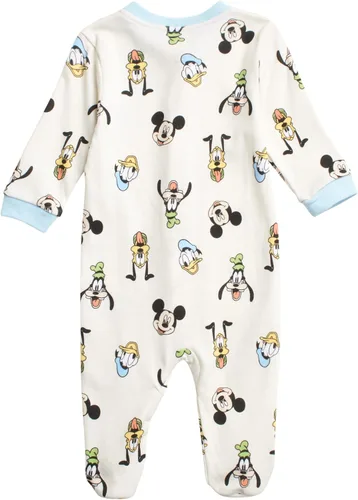 Vista 6 de Disney Mameluco de Mickey Mouse para bebé, paquete de 2 mamelucos con pies para dormir y jugar (0-9 meses)