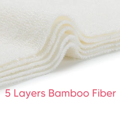 Vista 2 de Damero Pañales de tela natural para bebés con 12