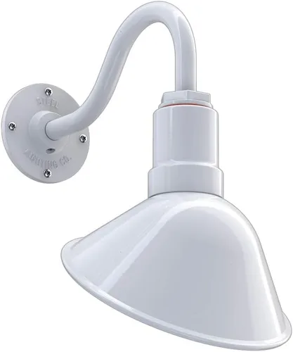 Vista 39 de Steel Lighting Co. Luz de Letrero de Tienda Venice para Pared de Acento de Restaurante al Aire Libre Cúpula de 9 pulgadas Brazo Recto de 6