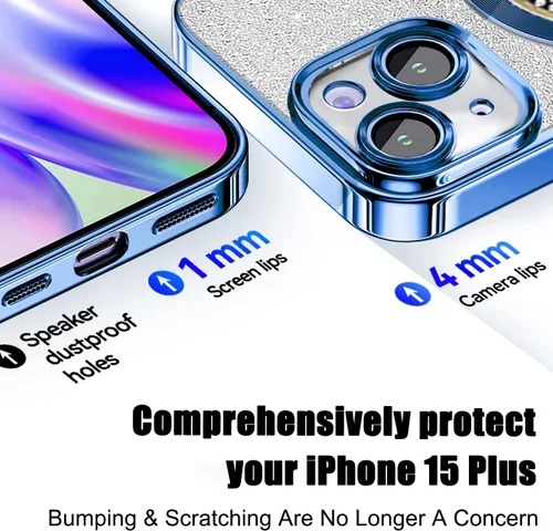 Vista 430 de Misscase Funda magnética con purpurina para iPhone 11 compatible con MagSafe, protección completa, delgada, a prueba de golpes, antiarañazos