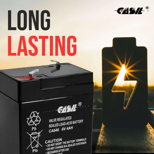 Vista 4 de Casil Batería de repuesto de 6V 4Ah compatible con Jialee JL3-XM-4 2 Pack