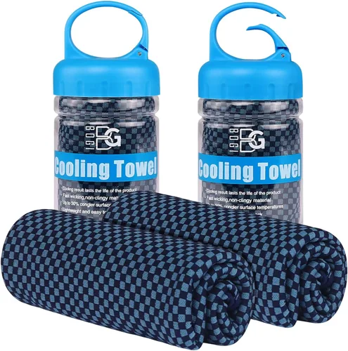 Vista 15 de BOGI Toallas refrescantes para cuello y cara, toalla suave y transpirable para enfriamiento instantáneo, se mantiene fresca para yoga, deportes