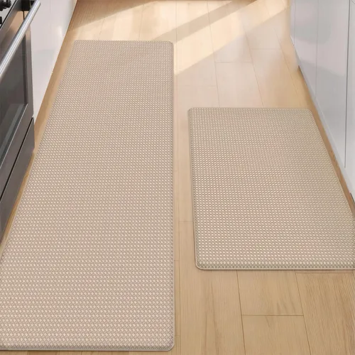 Vista 12 de Color&Geometry - Alfombras de cocina antideslizantes e impermeables Alfombra de cocina acolchada Alfombra antifatiga para pararse de 30 x 18 Verde
