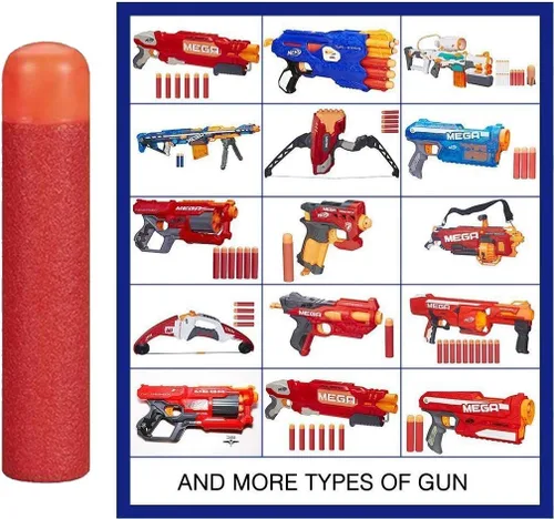 Vista 2 de Mega Dart Refill Pack 9.5cm Compatible with Nerf Mega Guns N-Strike Mega Series, Refill Bullets, Mega Pack