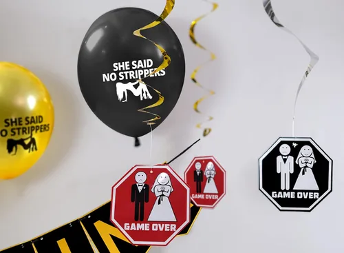 Vista 4 de Paquete de despedida de soltero, decoraciones de cumpleaños para él, suministros para fiestas y regalos