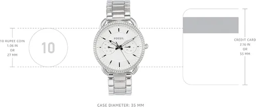 Vista 3 de Fossil ES4262 Tailor Reloj analógico de cuarzo plateado para mujer Plateado Reloj de cuarzo