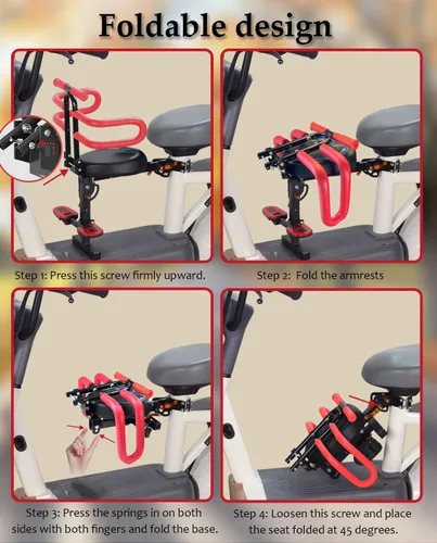 Vista 3 de Child Seat for Electric Scooter with seat, Kid Seat Suitable for Electric Bicycle/Hybrid Cruiser Bicycles and City Bicycles, Suitable for Children