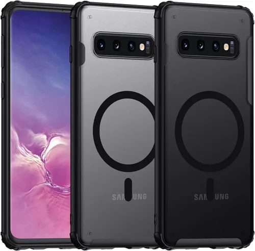 Vista 25 de TIANNIUKE Funda magnética para Samsung Galaxy Note 10 Plus, translúcida mate antihuellas, compatible con MagSafe, ajuste delgado, a prueba de Negro