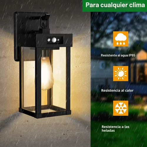 Vista 5 de Auzev - Farol de pared solar para exteriores