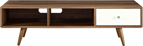 Vista 2 de Modway Transmit, soporte para TV de 55 pulgadas, color blanco nogal