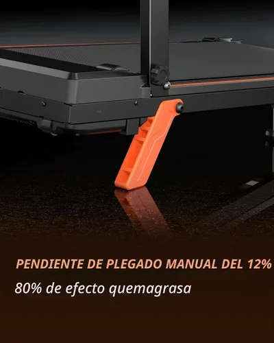 Vista 6 de Almohadilla multifuncional de inclinación del 12% con barra de mango ajustable en altura y escritorio extraíble integrado, caminadora pequeña de 8.0