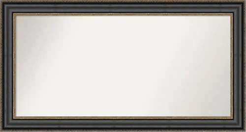 Vista 165 de Amanti Art Espejo personalizado, espejo de baño negro puente, espejo de pared o espejo de tocador de baño sobre el fregadero (26 x 26 pulgadas)