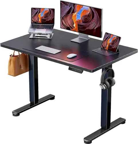 Vista 48 de ErGear - Escritorio eléctrico de pie de altura ajustable, escritorio para estar sentado o de pie de 31.5 x 18.9 pulgadas, escritorio de computadora