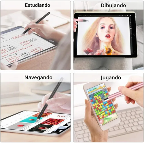 Vista 5 de Lápiz óptico para iPad iPhone Android, 2 bolígrafos para pantallas táctiles