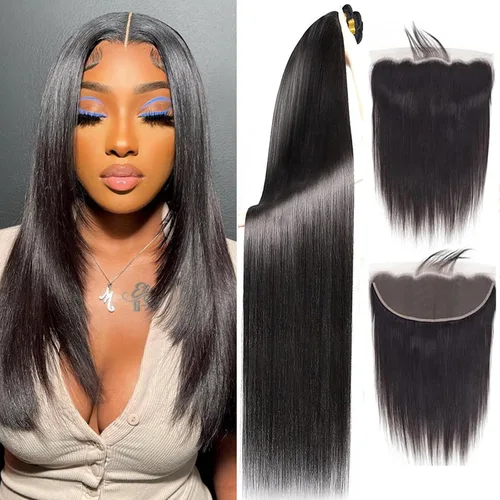 Vista 23 de Paquetes Bob Liso 3 Paquetes de Cabello Humano Corto 10, 10 y 10 Pulgadas, 100% Cabello Crudo Sin Procesar, Tejido Rápido, Color Negro Natural