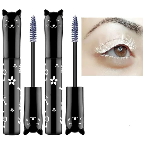 Vista 9 de Máscara de pestañas negras para maquillaje líquido, extensiones de ojos, impermeables, hipoalergénicas, de secado rápido, pestañas alargadoras