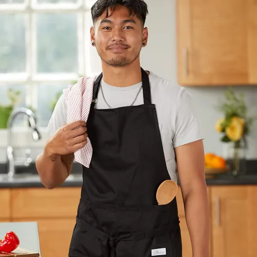 Vista 7 de Delantales cósmicos de grado profesional para manualidades y chef con bolsillos, delantal de 34 x 26 pulgadas para cocina, cocina, parrilla, artista