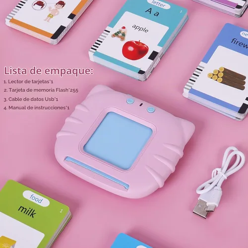 Vista 5 de Tarjetas flash de 510 palabras visuales parlantes para niños pequeños, juguetes de bolsillo para hablar para niños pequeños, tarjetas flash