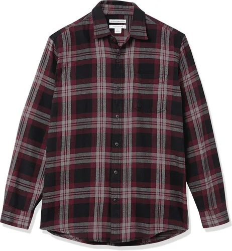 Vista 4 de Tienda Essentials Camisa de franela de manga larga para hombre (disponible en tallas grandes y altas)