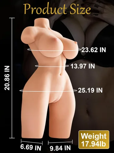 Vista 4 de Muñeca sexual realista de torso para hombres - Auslove 3 en 1 muñecas sexuales femeninas con pechos grandes, vagina, anal, masturbador masculino