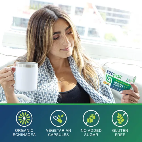 Vista 7 de EZC Pak Potenciador de apoyo inmunológico cónico de 5 días, suplemento de apoyo inmunológico de vitamina, equinácea, vitamina C de zinc, refuerzos