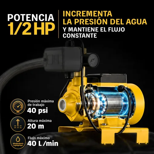 Vista 2 de Bomba de aire 1/2 HP, 50 litros Pretul