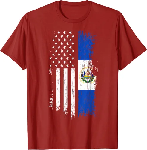 Vista 70 de Camiseta de la bandera de Estados Unidos salvadoreño - Camiseta de El Salvador USA