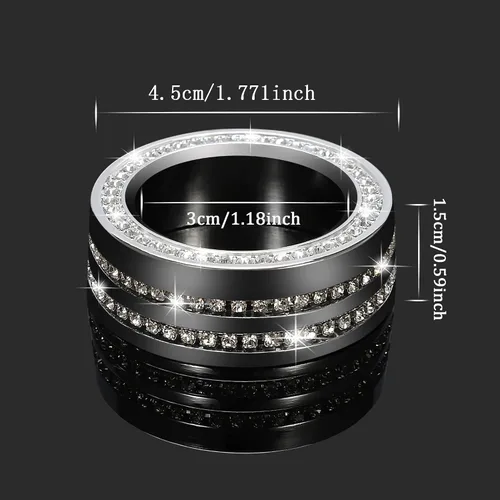 Vista 2 de TOMALL Fundas brillantes para perilla de aire acondicionado para automóvil compatibles con Mazda 3, 6, CX5, CX9, consola central, botón de aire