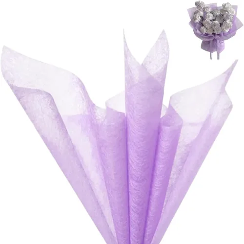 Vista 11 de BBJ WRAPS Papel de flores de algodón coreano, no tejido, impermeable, para ramo floral, papel de seda para suministros de floristería, 22.8 x 22.8
