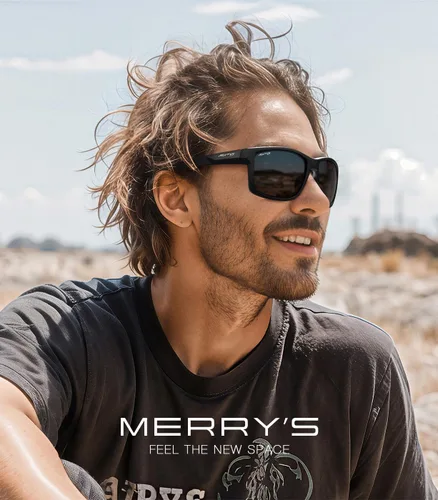 Vista 2 de MERRY'S Gafas de sol polarizadas deportivas para hombres y mujeres, para ciclismo, correr, conducir, golf, pesca, protección UV400 S9266