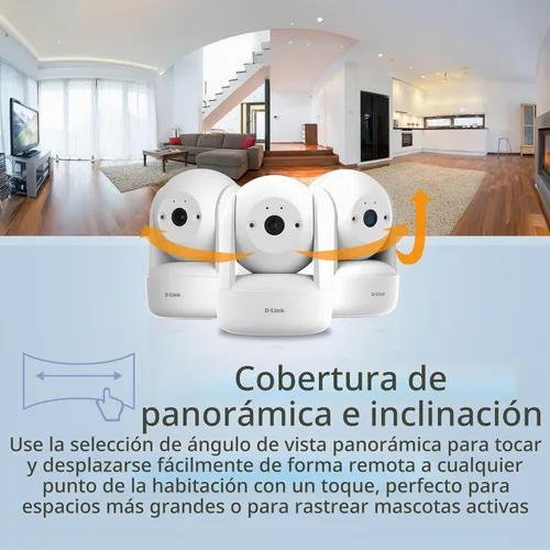 Vista 8 de D-Link Cámara de seguridad interior de 360° View 2K Pan & Tilt WiFi