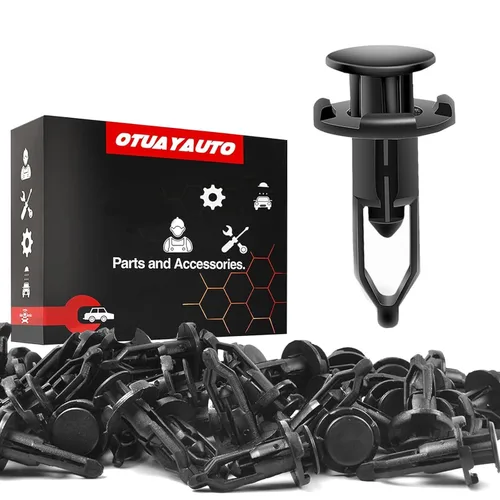 Vista 6 de OTUAYAUTO 10184895 140 clips de retención de remaches de plástico para puerta de parachoques de guardabarros de repuesto para Jeep Wrangler 07-20