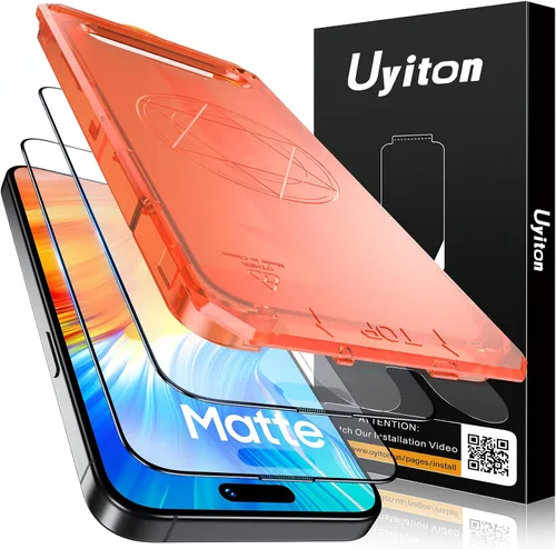 Vista 13 de Uyiton Protector de pantalla de privacidad para iPhone 16 Pro Max, [fácil de instalar] [cero burbujas] de cobertura completa inastillable