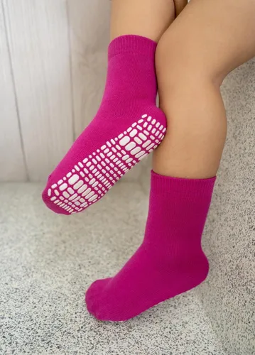 Vista 3 de RATIVE Calcetines de algodón antideslizantes antideslizantes con puños para bebés, niños y niñas
