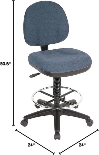 Vista 3 de Lorell 80010 Taburete ajustable para tareas múltiples, 24 pulgadas x 24 pulgadas x 40-1/2 pulgadas x 50-1/2 pulgadas, azul