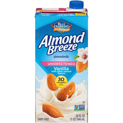 Vista 4 de Almond Breeze Leche de almendras sin lácteos, vainilla sin azúcar, 32 onzas (paquete de 6)