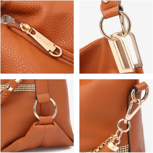 Vista 5 de Dasein Purses for Women Vegan Leather Handbags Rhinestones Hobo Bags Tote Purse Shoulder Bag Ladies Handbag
