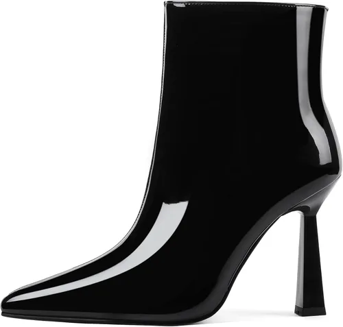 Vista 2 de vivianly Classic Women Ankle Boots Pointed Toe Mid-Calf Stiletto High Heeled Booties