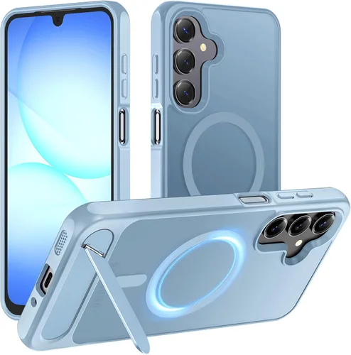 Vista 25 de Hualele - Funda magnética para Samsung Galaxy S24 Plus/S25 Plus con soporte de metal, [compatible con MagSafe]