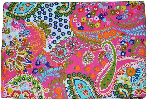 Vista 5 de Tela de algodón con estampado floral de 45 pulgadas de ancho, tela de gasa de algodón para costura de vestido negro, tela para manualidades por 5