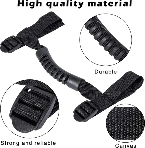 Vista 6 de 4 asas de agarre de barra antivuelco para Jeep Wrangler YJ TJ JK JKU JL JLU Sports Sahara Freedom Rubicon X & Unlimited 1995 - 2020
