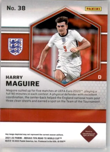 Vista 2 de 2021-22 PANINI MOSAIC FIFA #38 HARRY MAGUIRE INGLATERRA FÚTBOL OFICIAL DE FÚTBOL DE FÚTBOL