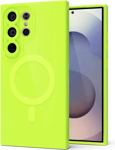 Vista 18 de Svanove Funda magnética de silicona para Samsung Galaxy S22, compatible con Magsafe, bonita funda para mujer, goma de gelatina brillante delgada