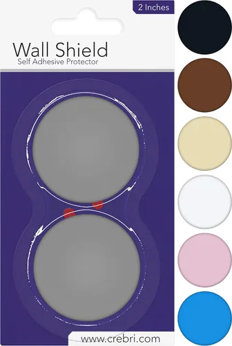 Vista 9 de Protectores de pared de silicona para pomos de puerta, color marfil, placa redonda autoadhesiva, almohadillas para parachoques de puerta